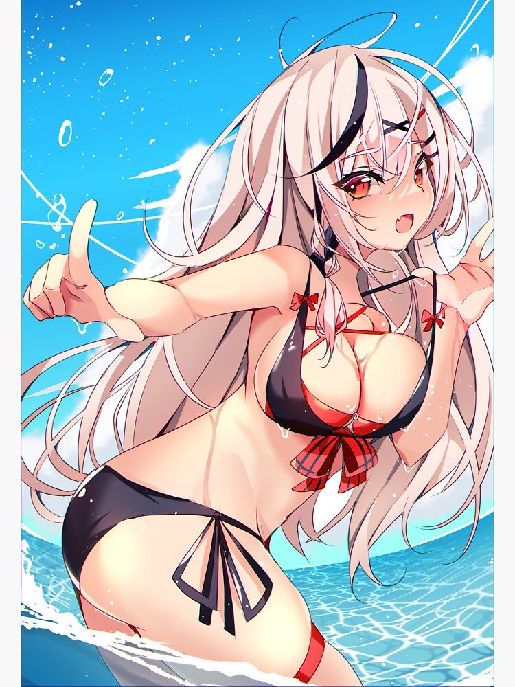 Hololive Sakamata Chloe Bikini Sexy Vtuber Sticker For Sale By