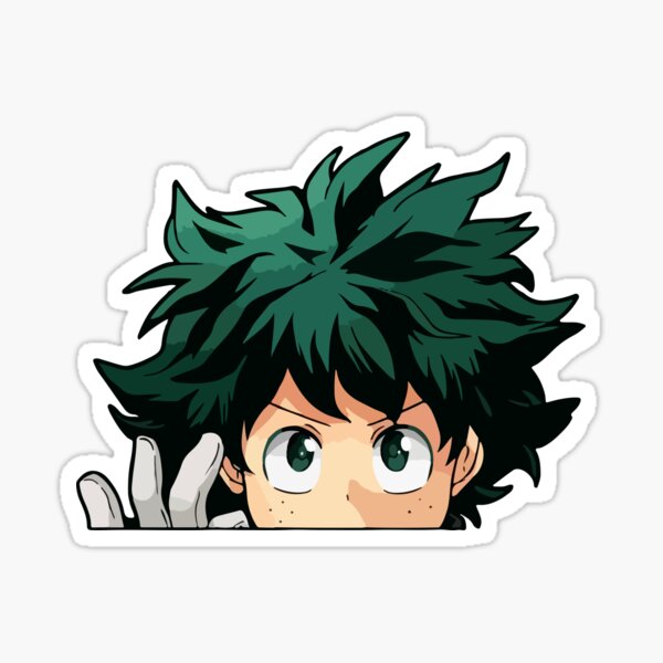 Deku Midoriya Izuku Peeker BNHA Sticker For Sale By Marhinmichael