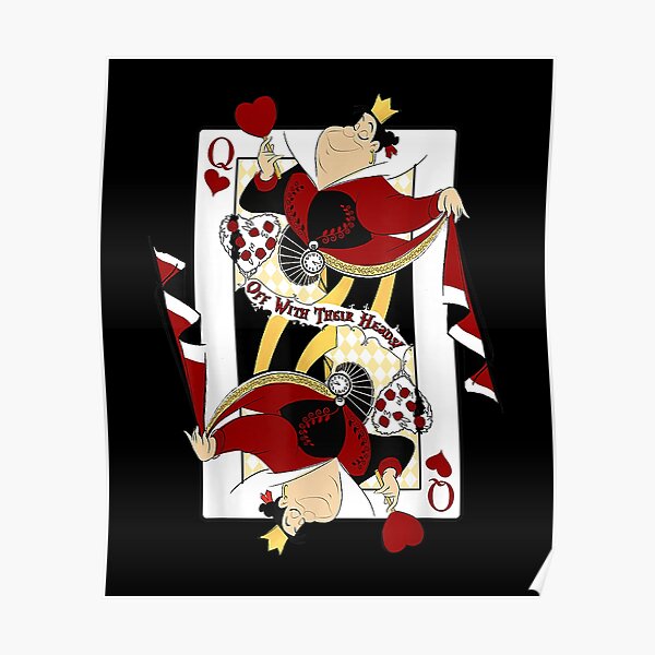 Alice In Wonderland Queen Of Hearts Poster For Sale By Gennalyne