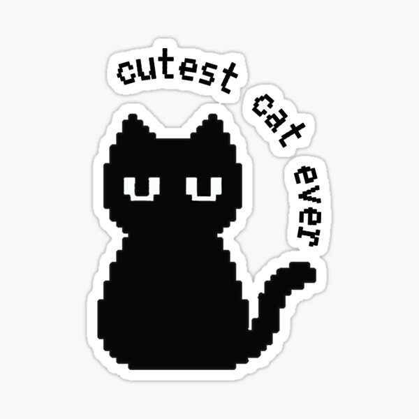 Black Cat Sticker For Sale By Posters Redbubble