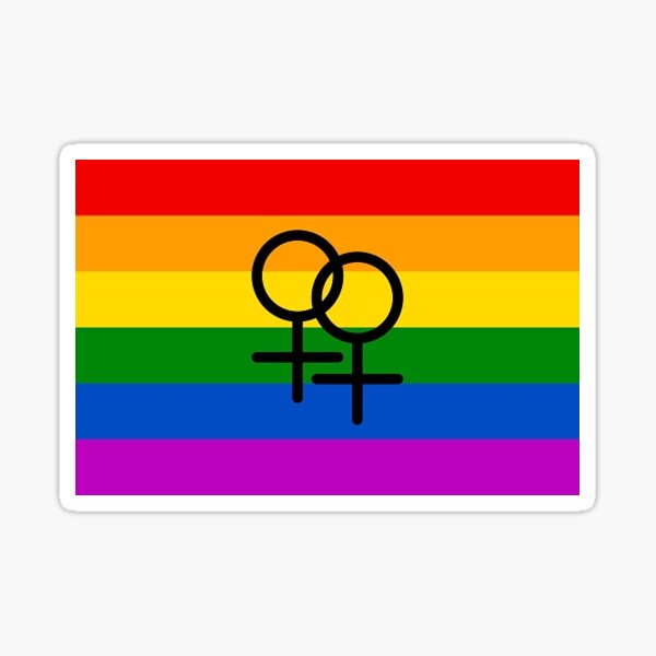 Rainbow Lesbian Pride Flag Sticker For Sale By Das065 Redbubble