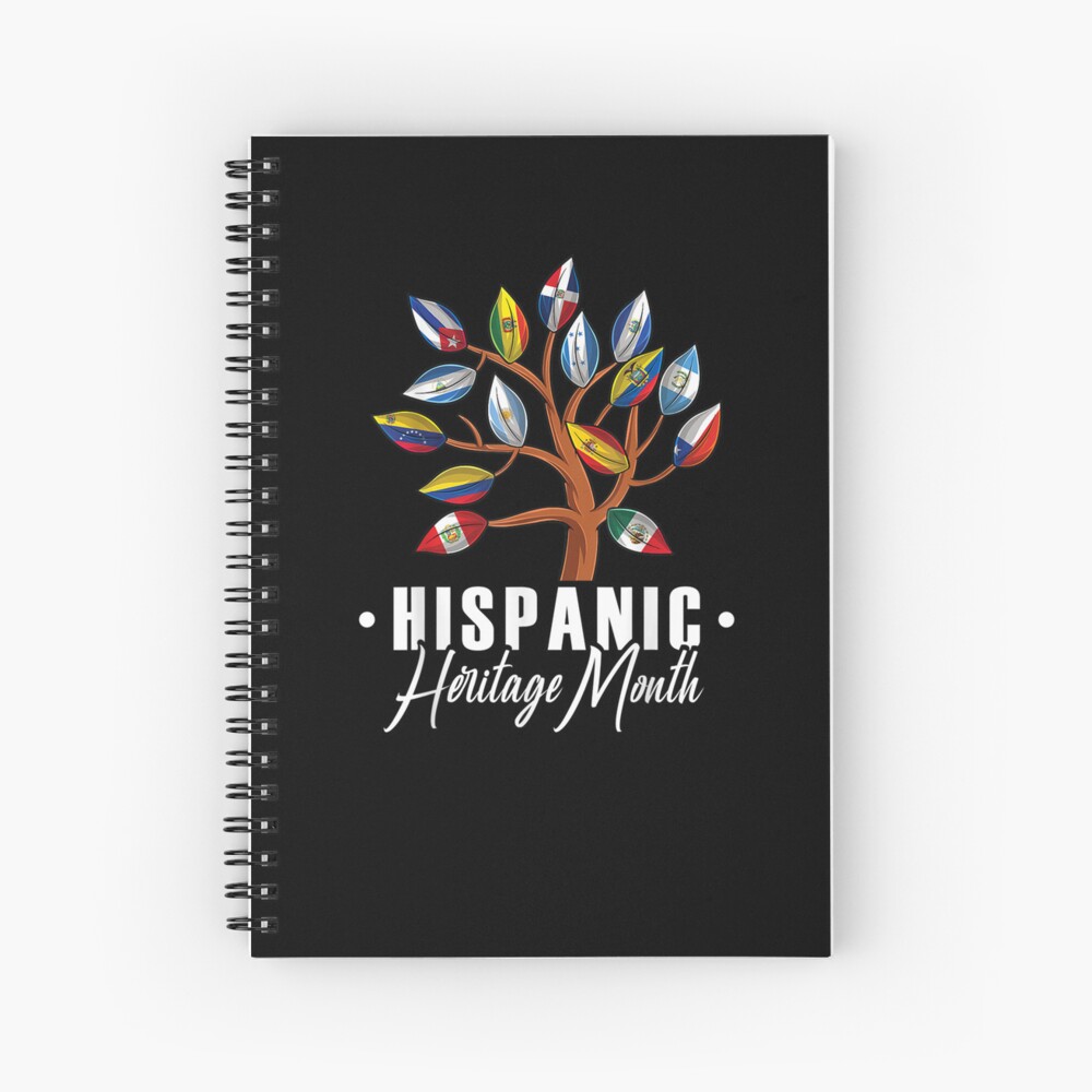 Cuaderno de espiral mes de la herencia hispana Árbol Todos los países