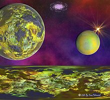 Twin Planet Fly-Over by Dean Warwick