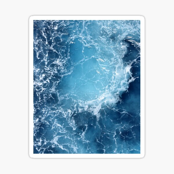 Blue Ocean Waves Sticker For Sale By DariusB2021 Redbubble