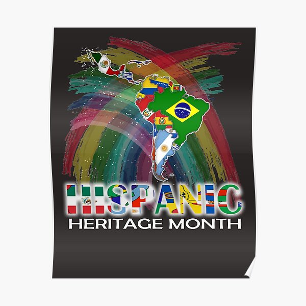 Hispanic Heritage Month Latino Countries Flags Poster For Sale By