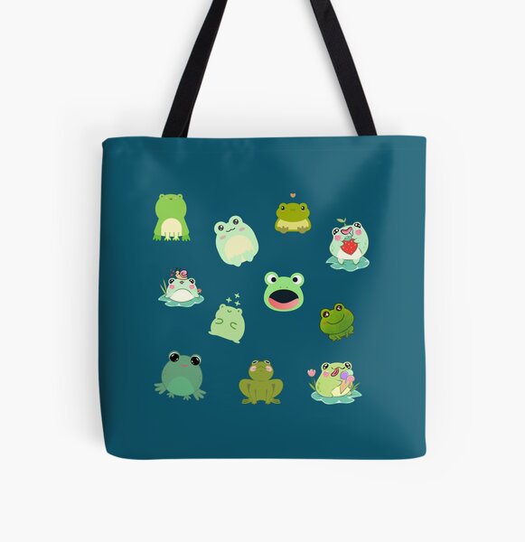 Bolsa De Tela Lindo Y Divertido Conjunto De Ranas De Dibujos Animados