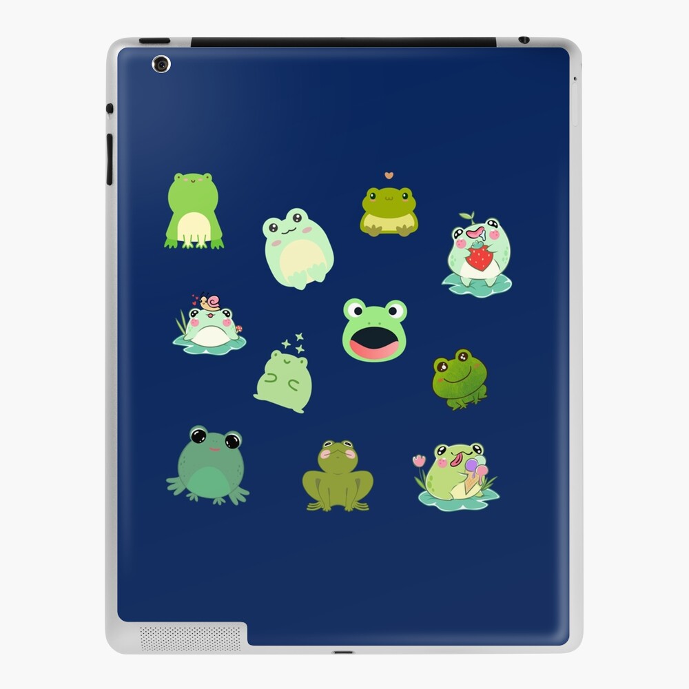 Funda Y Vinilo Para IPad Lindo Y Divertido Conjunto De Ranas De