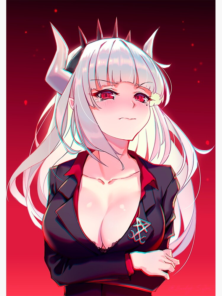 Hot Lucifer Helltaker Sexy Lewd Boobs Tits Busty Hentai Ecchi Devil