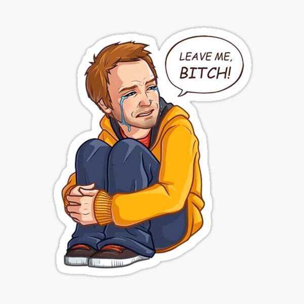 Jesse Pinkman Leave Me Bitch Sticker For Sale By Madre Mia Redbubble