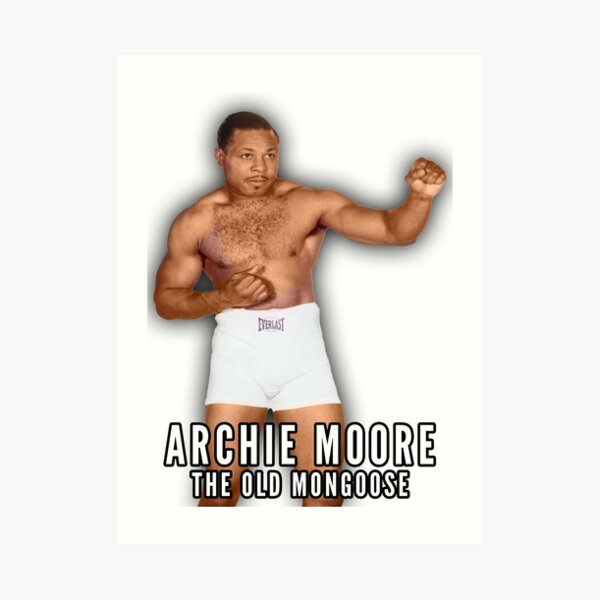 Archie Moore The Old Mongoose Boxing Legend Colorized Art Print