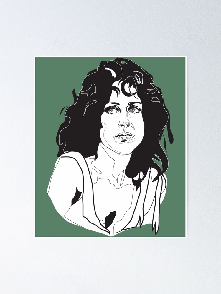 Grace Slick Black And White Poster For Sale By Aniyaferry Redbubble