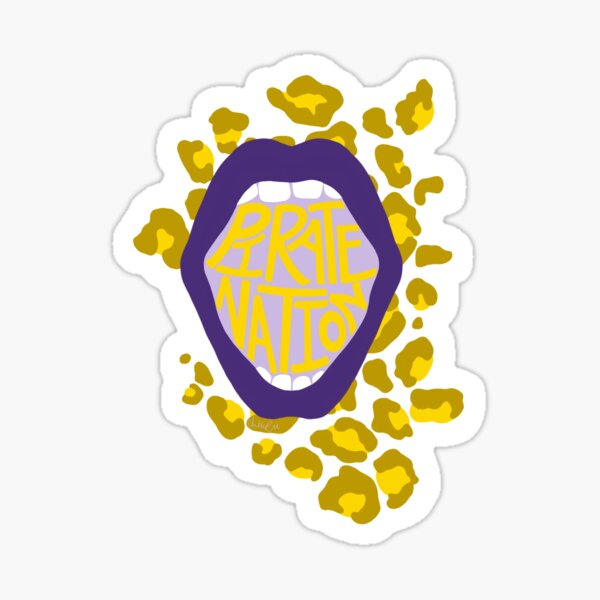 ECU Pirate Nation Lips Sticker For Sale By Pches N Design Redbubble