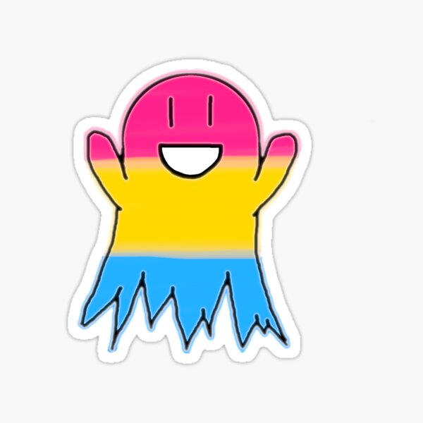 Pansexual Pride Flag Ghost Sticker For Sale By Jgibi Redbubble