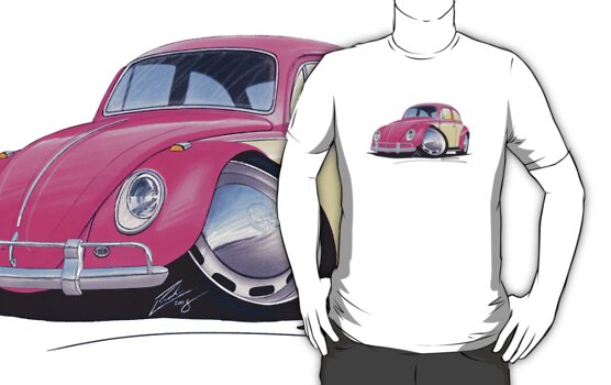 VW Beetle 2Tone Pink by Richard Yeomans