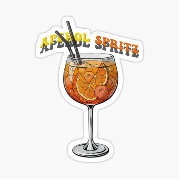 Aperol Spritz Art Work By Human Sticker For Sale By Miftahhe Redbubble