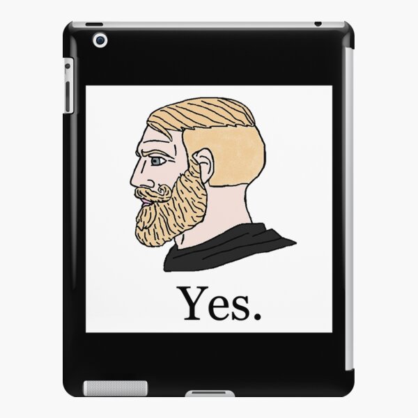 Blonde Chad Yes Chad Meme Twitter Giga Chad Meme Active Ipad Case