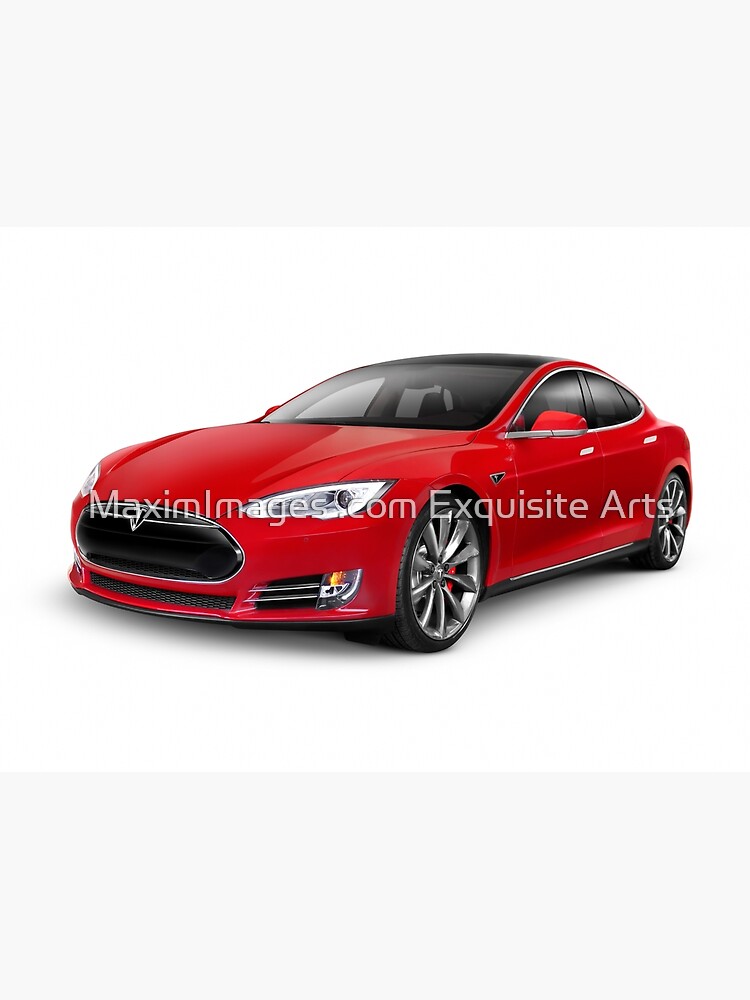 Tesla Model S Red Luxury Electric Car Art Photo Print Art Print By