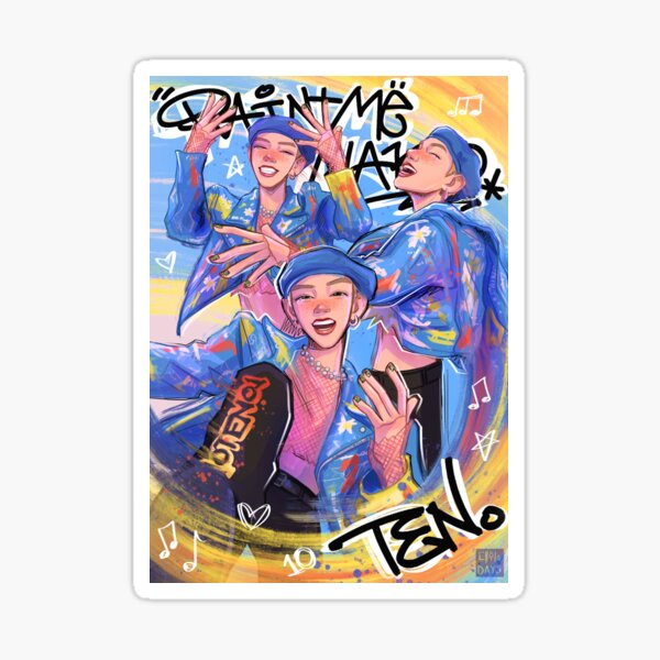 Ten Paint Me Naked Fanart Sticker For Sale By Daehwisday Redbubble