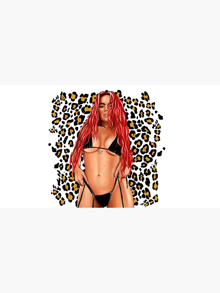 Karol G Heart Tattoo Gatubela Red Hair Png No Background New