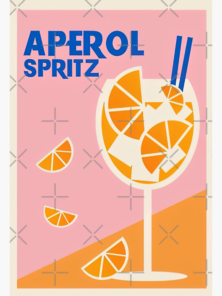 Orange Aperol Spritz Sticker For Sale By Baughndella Redbubble