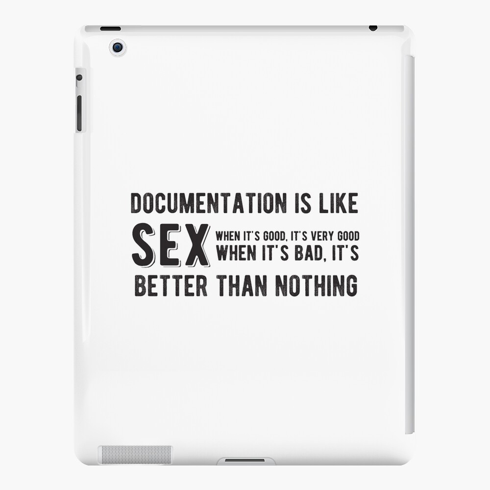 Documentation Is Like SEX Funny Programming Jokes Light Color