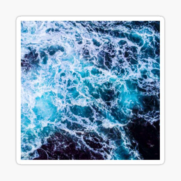 Dark Blue Ocean Waves Sticker For Sale By Ancient Egypt Redbubble