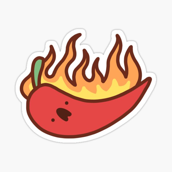 Hot Chili Pepper Sticker For Sale By DoodliePeter Redbubble