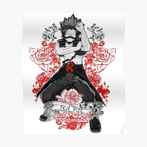 Póster Niño de las flores Red Riot Kirishima Eijirou My Hero Academia