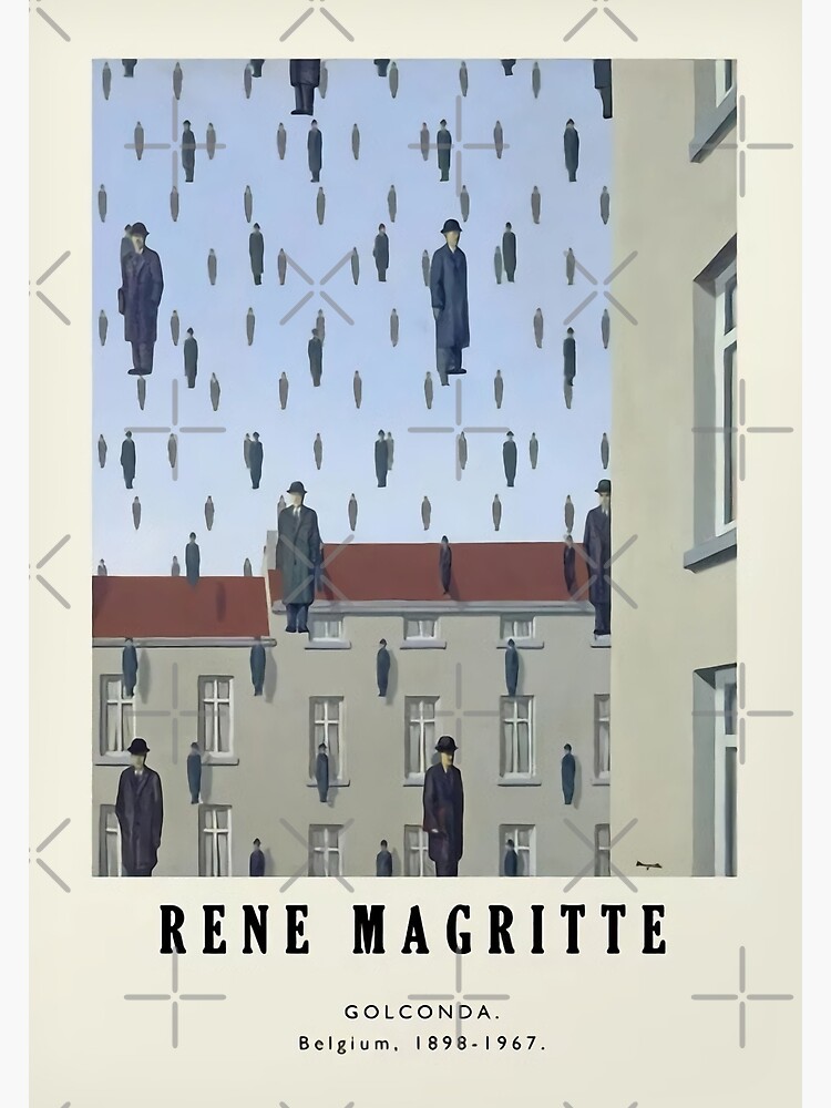 Rene Magritte Golconda Poster For Sale By JohnAde Redbubble