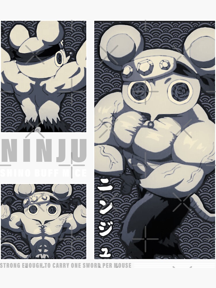 Ninju Shino Buff Mice Demon Slayer Kimetsu No Yaiba Sticker