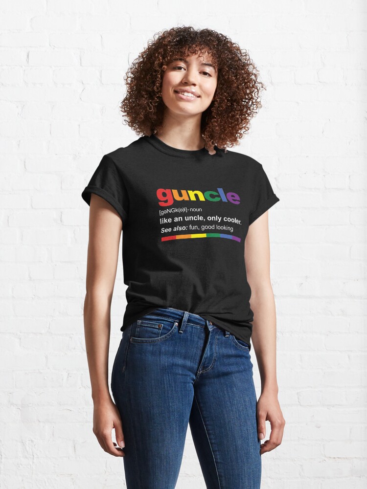 Guncle Definition Funny Gift For Gay Uncle T Shirt By Albertellenich