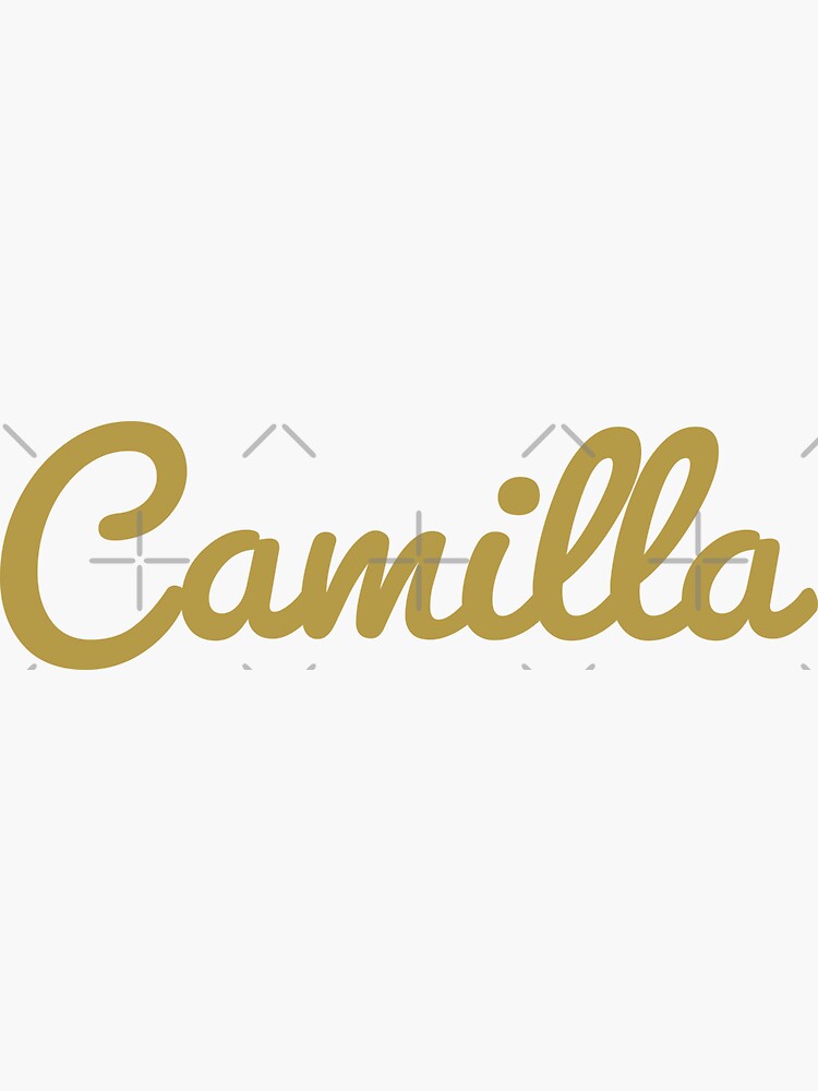 Camilla Name Gold Typography Sticker For Sale By Ellenhenry Redbubble