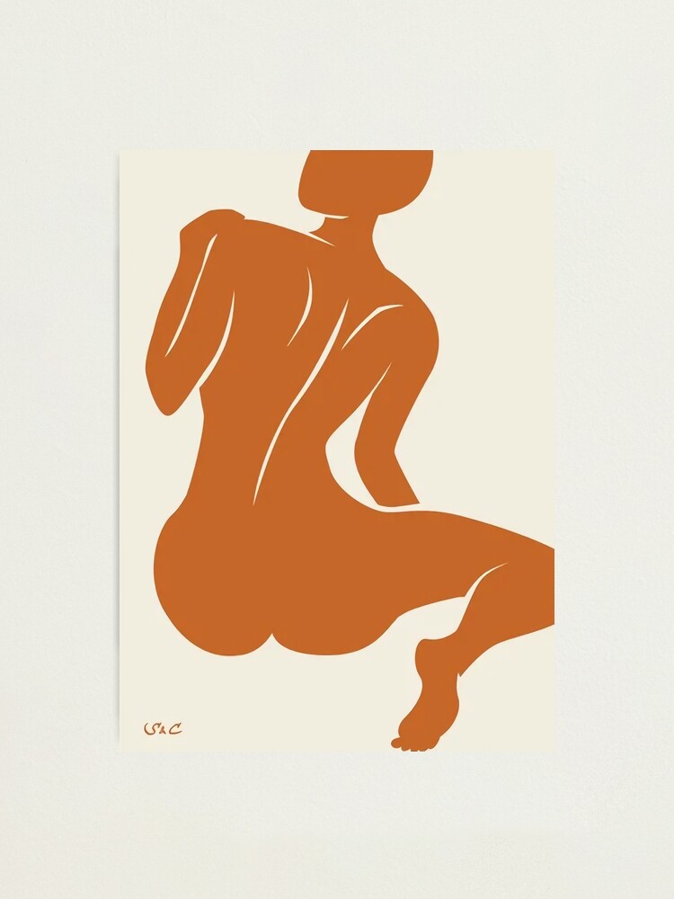 Henri Matisse Blue Nudes Inspired Abstract Woman Nude Body Figure