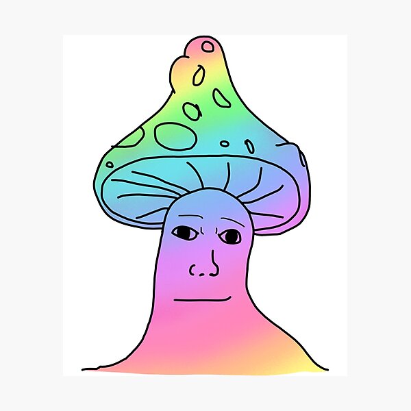 Mushroom Wojak Shroomjak Meme Photographic Print For Sale By