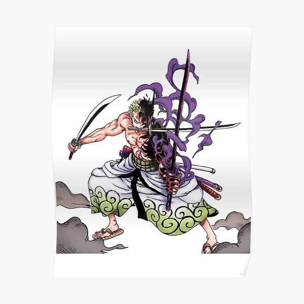 Roronoa Zoro Poster For Sale By Zoro Design Redbubble