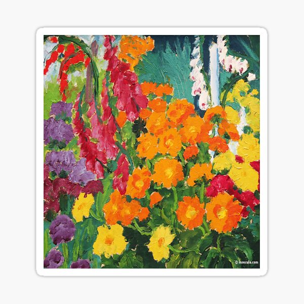 Emil Nolde Flower Garden Marigold Sticker For Sale By Yacinshoping