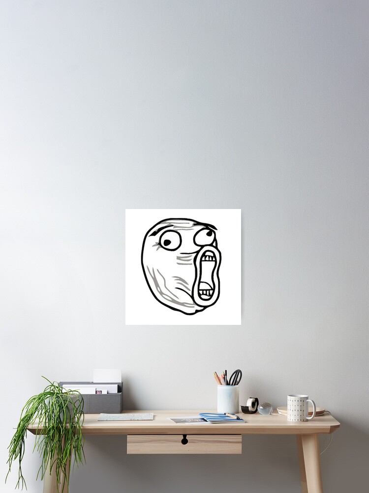 Derp Face Meme Poster For Sale By JamcaYT Redbubble