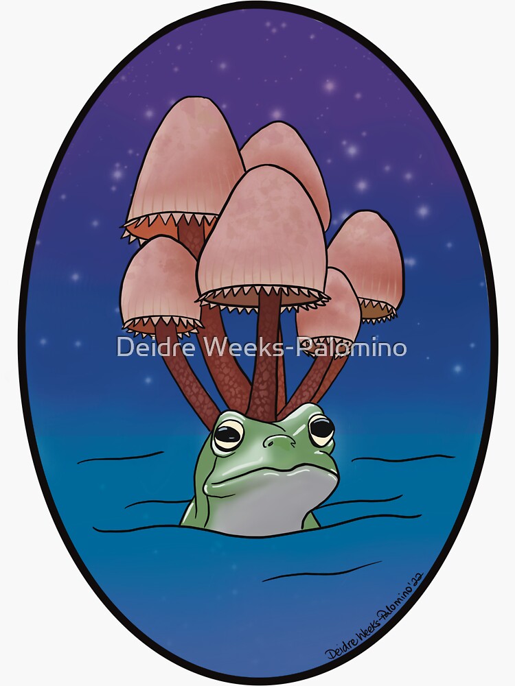 Mushroom Frog Sticker For Sale By Darkwingdede Redbubble