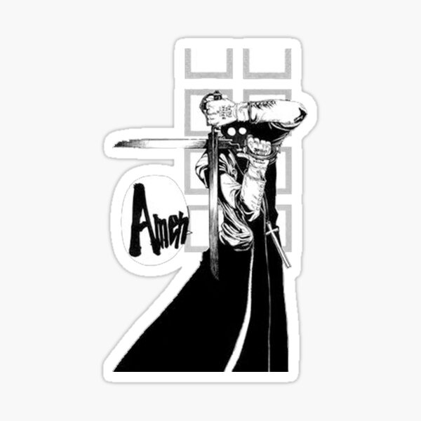 ALUCARD Hellsing Fanart Illustrated Alucard Hellsing Amen Sticker