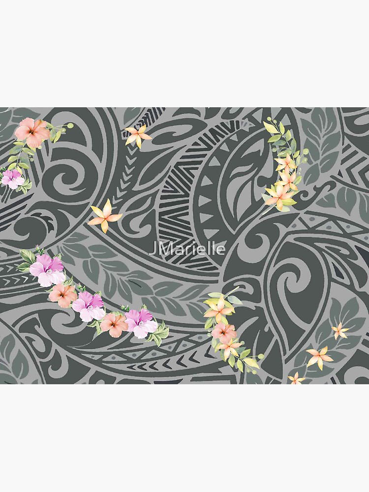 Hawaiian Tribal Botanical Tapa Fusion Sticker For Sale By JMarielle