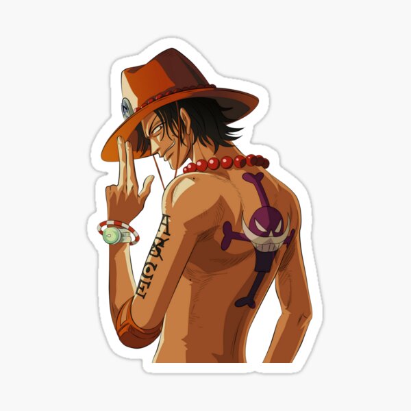 Portgas D Ace Sticker For Sale By Plask Redbubble