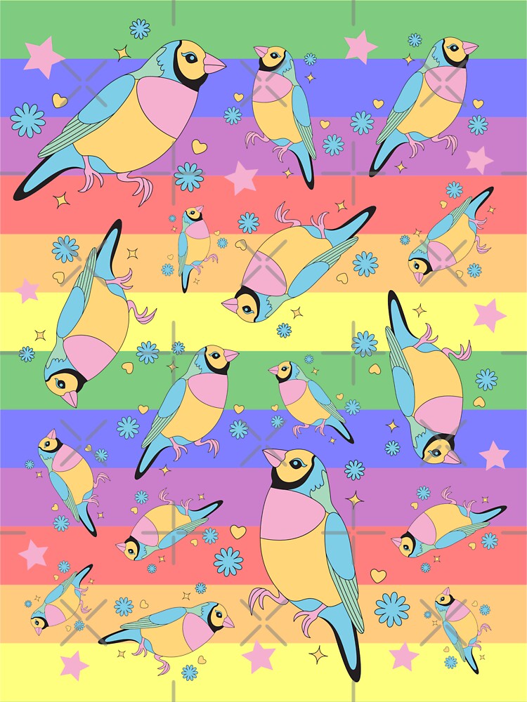 Gay Finch Pride Flag Pattern Sticker For Sale By Runawaychimera