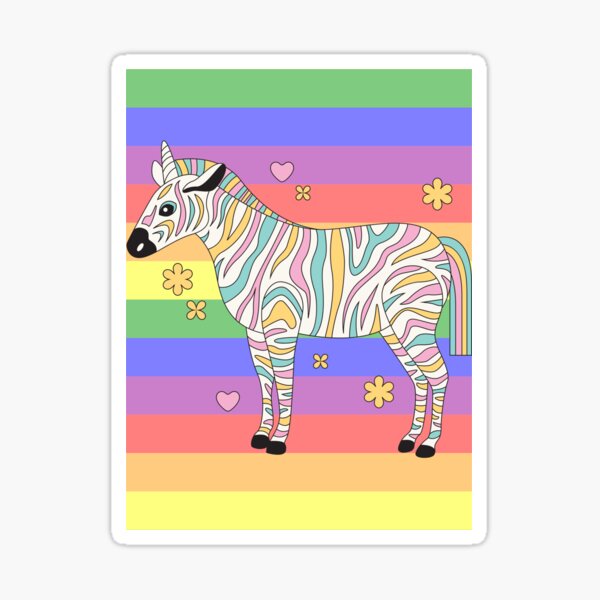 Gay Pride Flag Zebra Sticker For Sale By RunawayChimera Redbubble