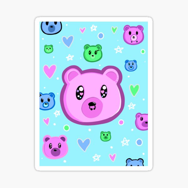 Kawaii Bears Sticker For Sale By Naturefaedesign Redbubble