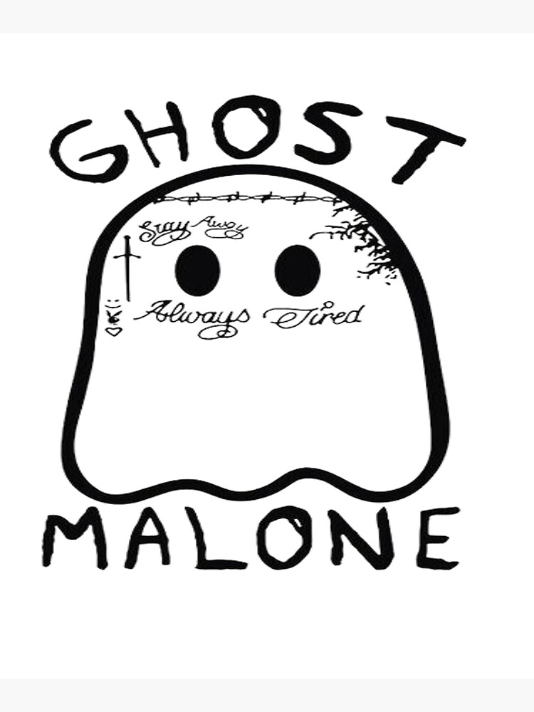 Lámina montada Ghost Malone PNG SVG Descarga instantánea de