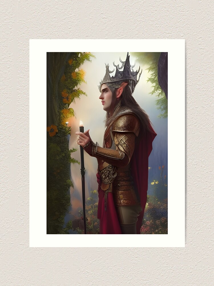 Regal Elven King Art Print For Sale By Nevyncf Redbubble