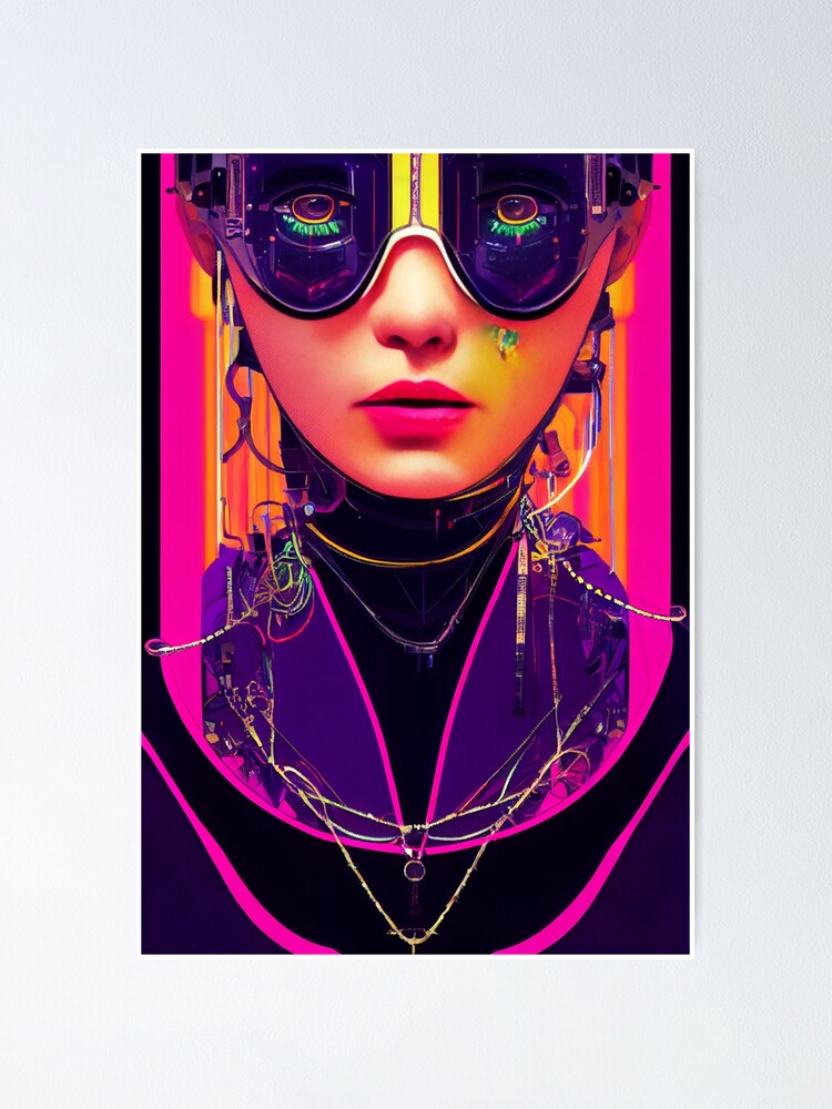 Cyberpunk Hacker Poster For Sale By MidJourneymen Redbubble