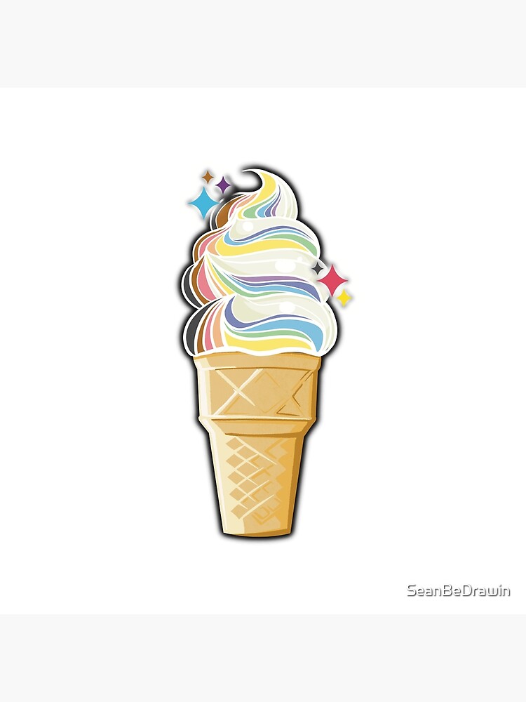 Inclusive Gay Pride Flag Fun Lgbtq Ice Cream Poster For Sale By