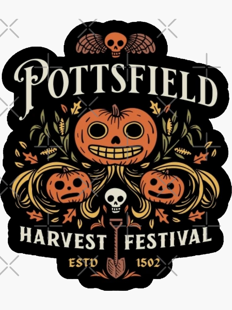 Pottsfield Harvest Festival Don Your Vegetables Sticker For Sale By