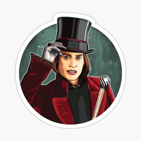 Willy Wonka Sticker For Sale By FunkeyMonkey9 Redbubble